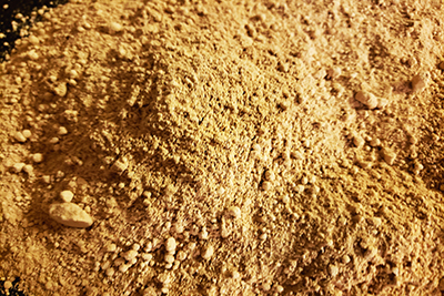 Edible Yellow Clay Dirt by Earthy Goodies.